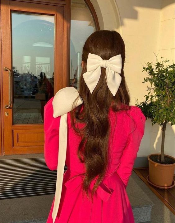 Hot Pink a line Party Prom Dresses with BowKnot
