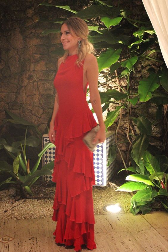 Red Evening Prom Dresses, Long Prom Dress