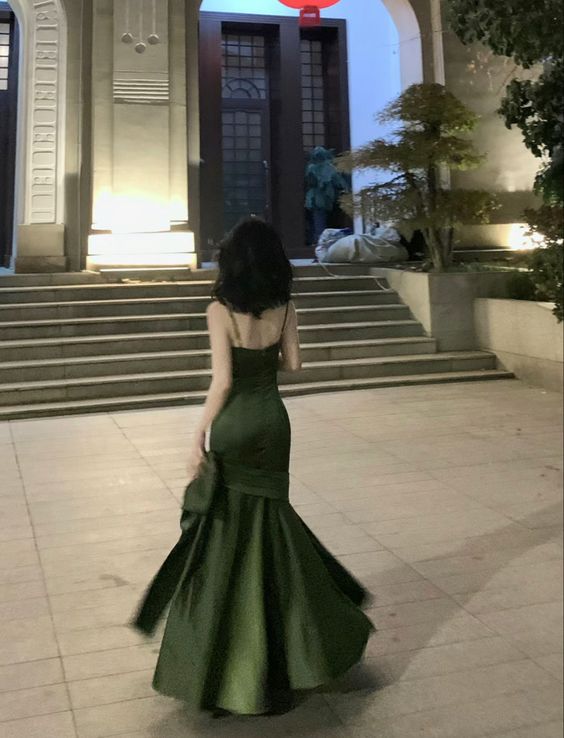 Green long dress Prom Dresses Formal Dress