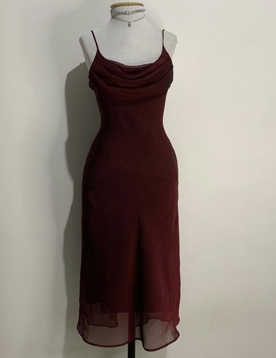 Sexy Burgundy Midi Prom Dresses For Girls Formal Birthday Party Gowns