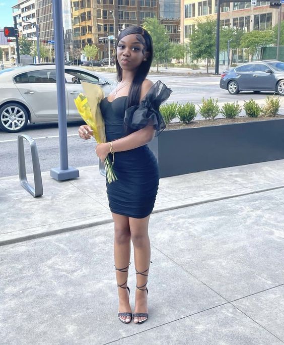 Black Homecoming Dress Short Prom Dress,Short Party Dress