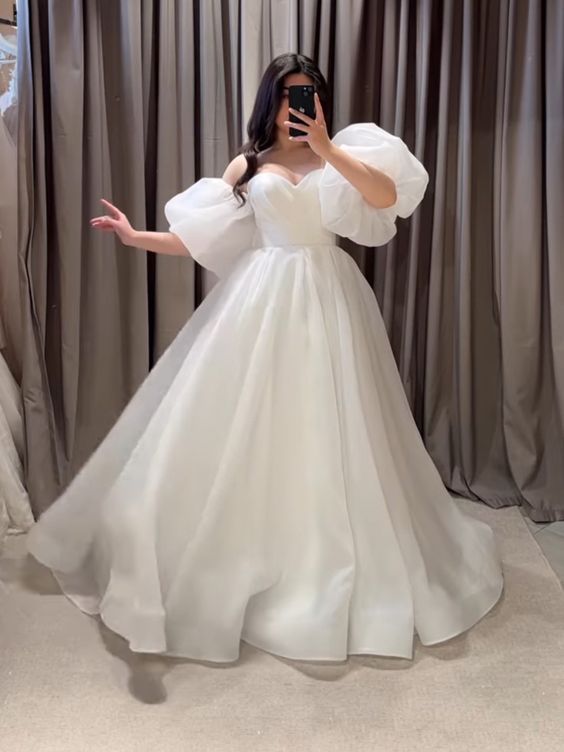 White Evening Gown Elegant Dress Wedding Dresses
