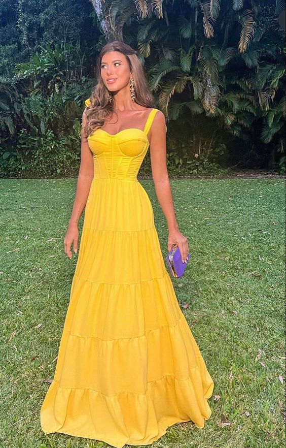 Yellow prom dresses, evening dresses,party dresses, sexy formal dress