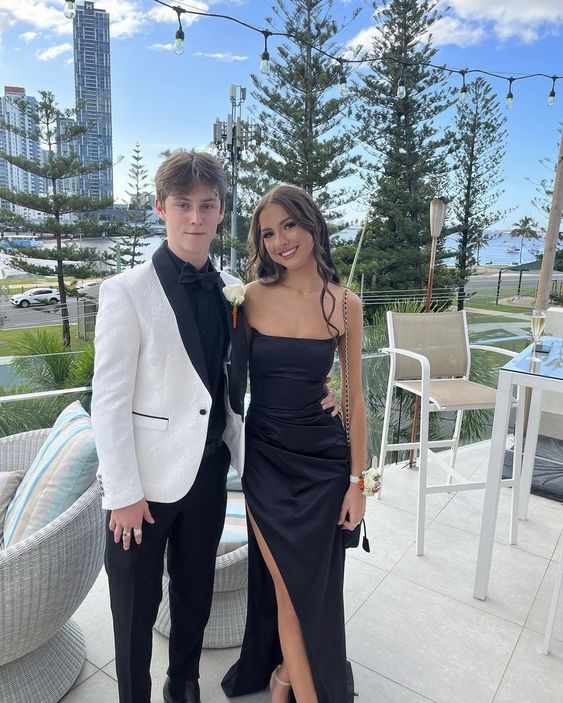 Long Black long prom dress, evening dress