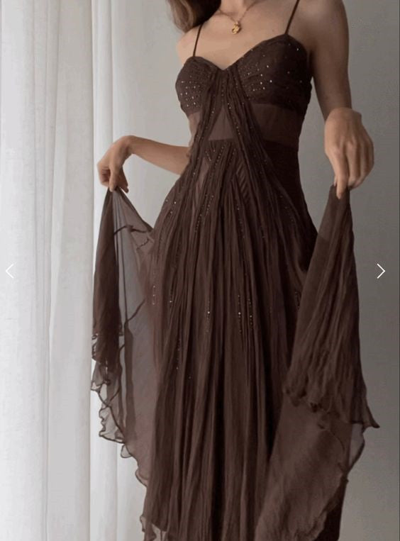 Brown Prom Dress, Formal Dress Graduation Dresses