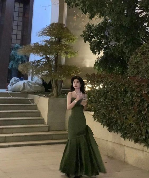 Green long dress Prom Dresses Formal Dress