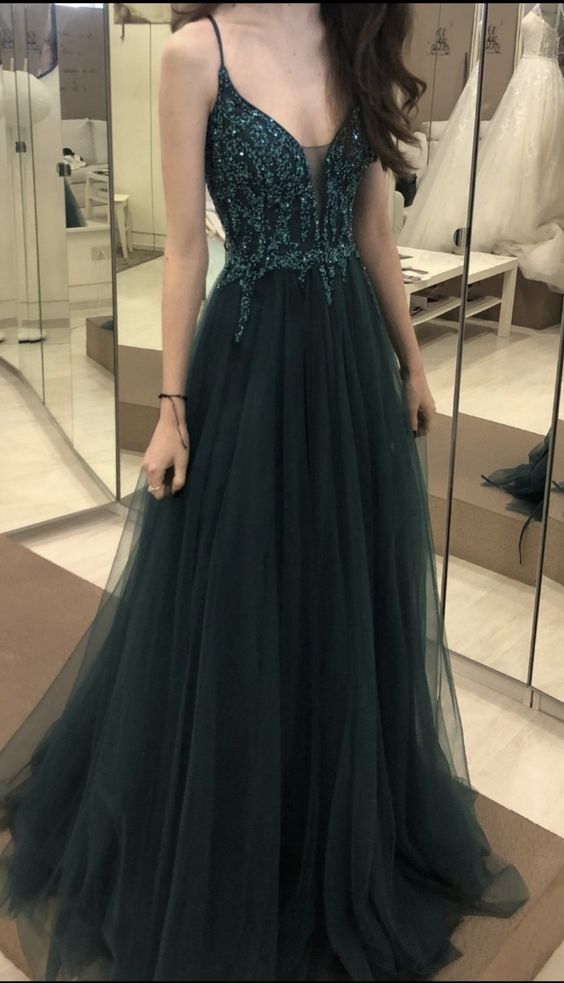 elegant prom green dress party dresses, formal dress