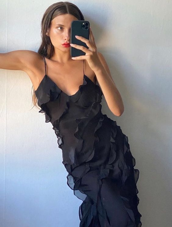 Black Long Party Dress, Mermaid Prom Dress