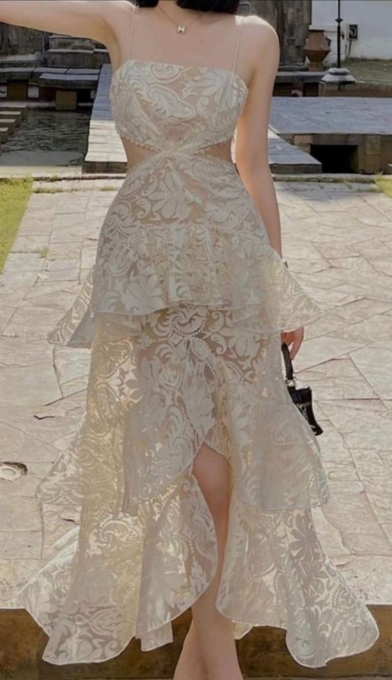 Ivory Party long dress Prom Dresses Formal Dress