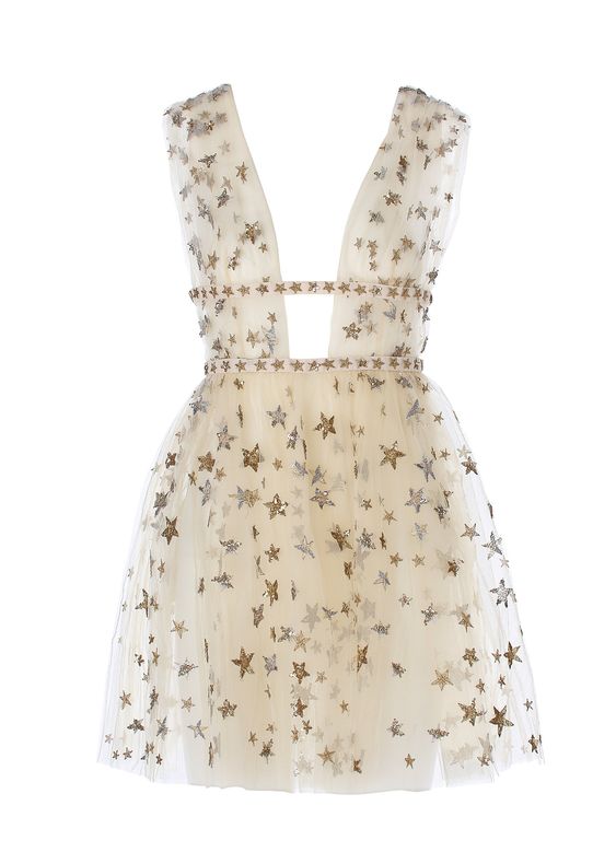 Simple A-Line Star Tulle Short Party/Homecoming Dress