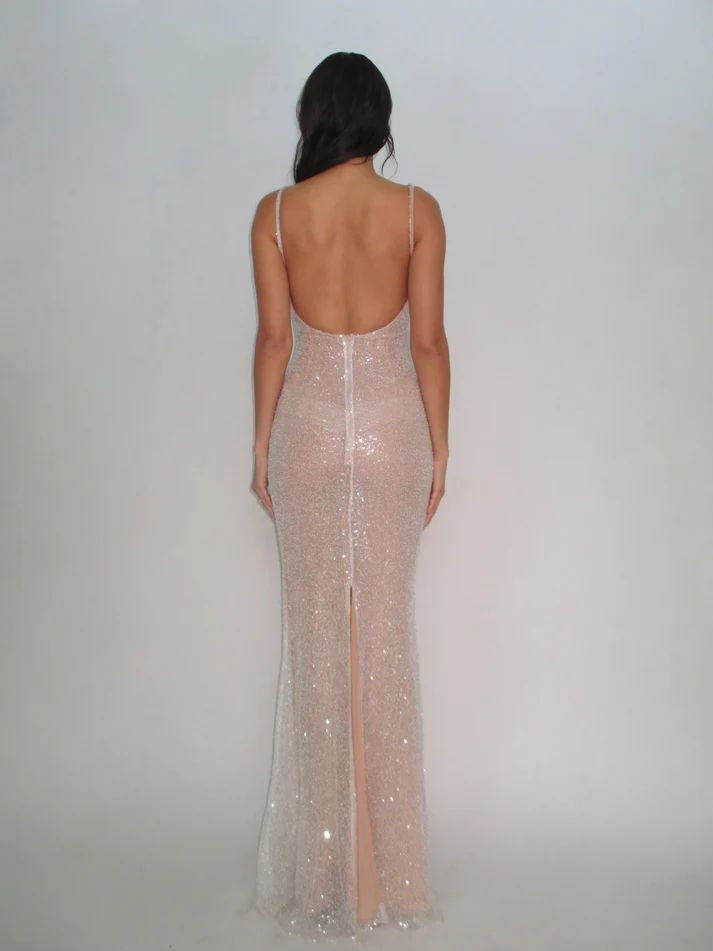 Shiny Mermaid Sequin Prom Dress Long Birthday party Evening Gown - View 5 | FashionDia