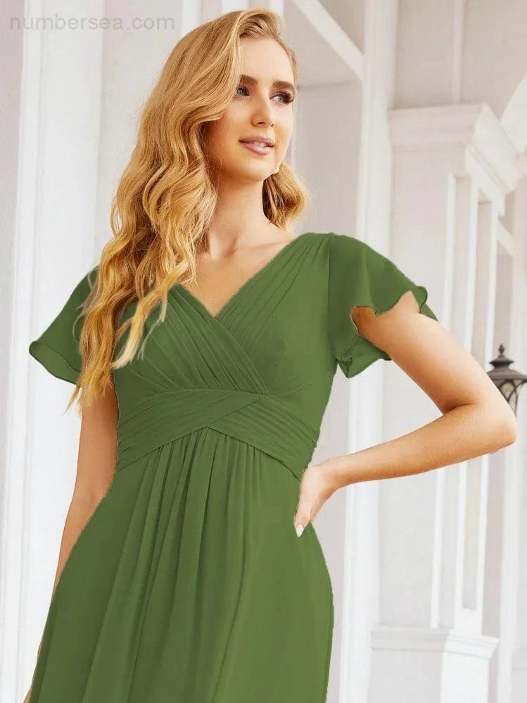 ZapDress Formal Prom Gowns for Mother of The Bride Cap Sleeves Bridesmaid Dress 28047 (ZD16958)