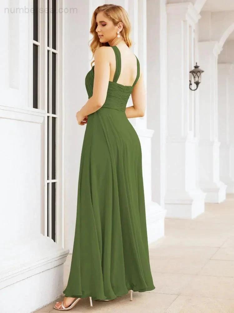 ZapDress Crisscross Halter Bridesmaid Dresses for Party Wedding Evening Prom Maxi Ball Gowns 28053 (ZD17037)