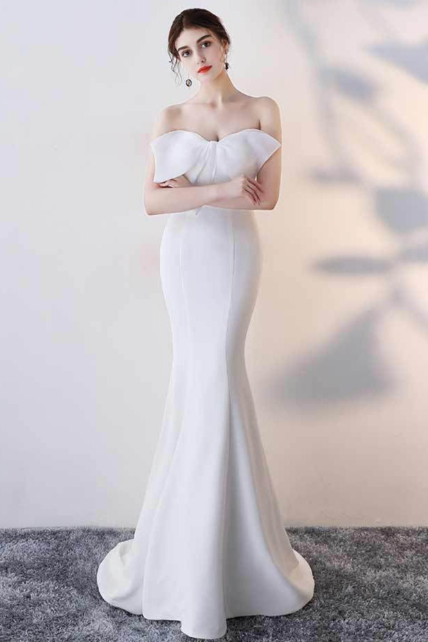 Bow Strapless Mermaid Dress with Relaxed Fit and Comfort Fit Design