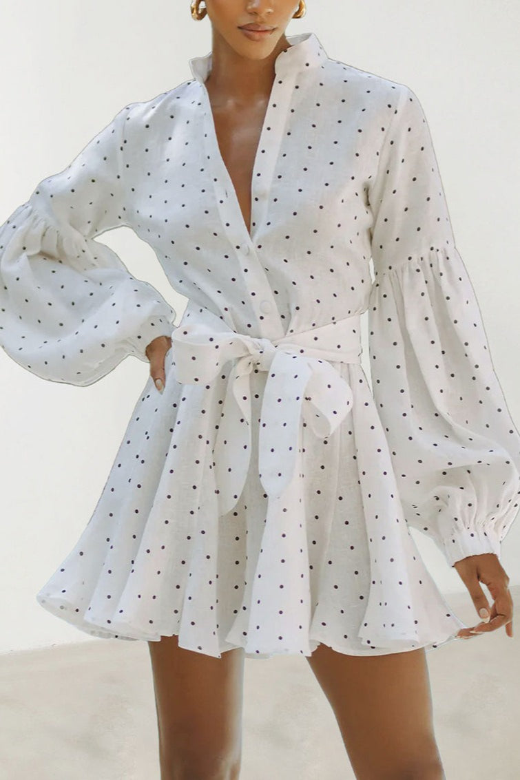 Fl Polka Dots Dress with Elegant Everyday Styling Boutique Fashion Style 2