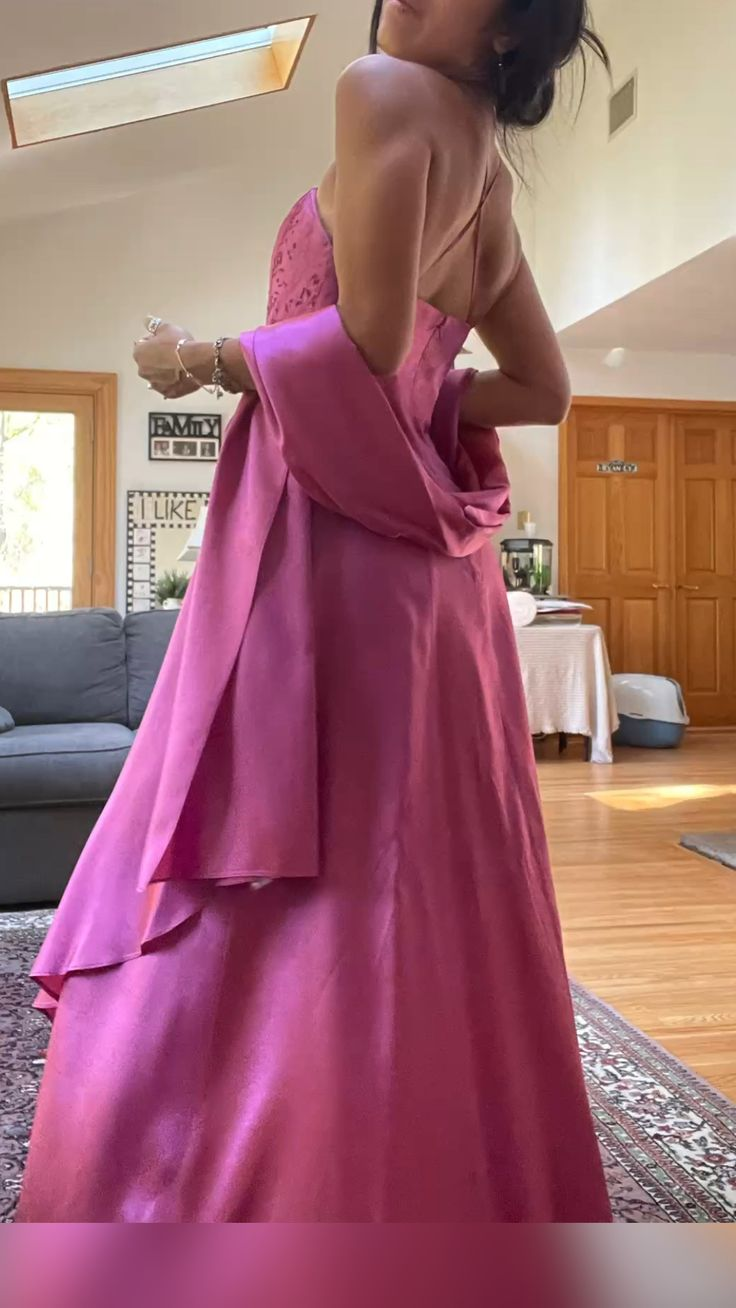 Gorgeous Pink A Line Beaded Prom Dress Long Evening Gown Y7532 - View 4 | VelvetHem