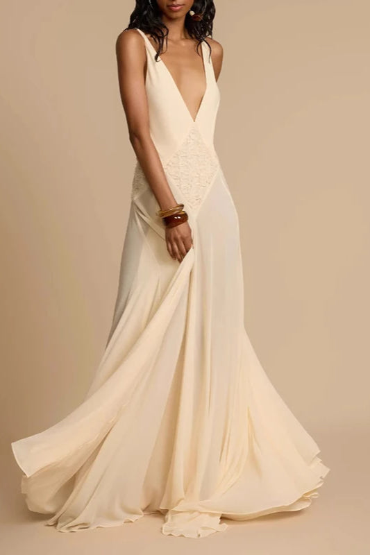 Deep V Neck Minimalist Dress for Comfort Fit Design Boutique Fashion Style