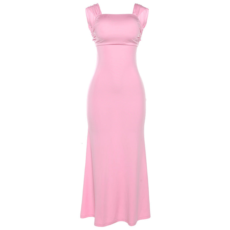 Summer Women Clothing Lace Up Off Neck Sexy Backless Evening Dress Women - View 5 | VelvetHem