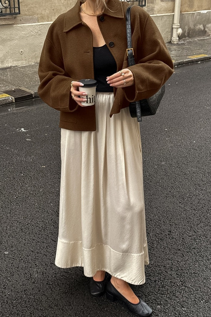 Retro Wool Blend Notch Lapel Casual Coat