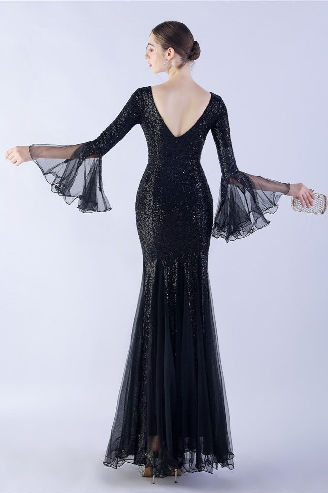 Sequin Ruffled Mesh Dress with Contemporary Everyday Styling