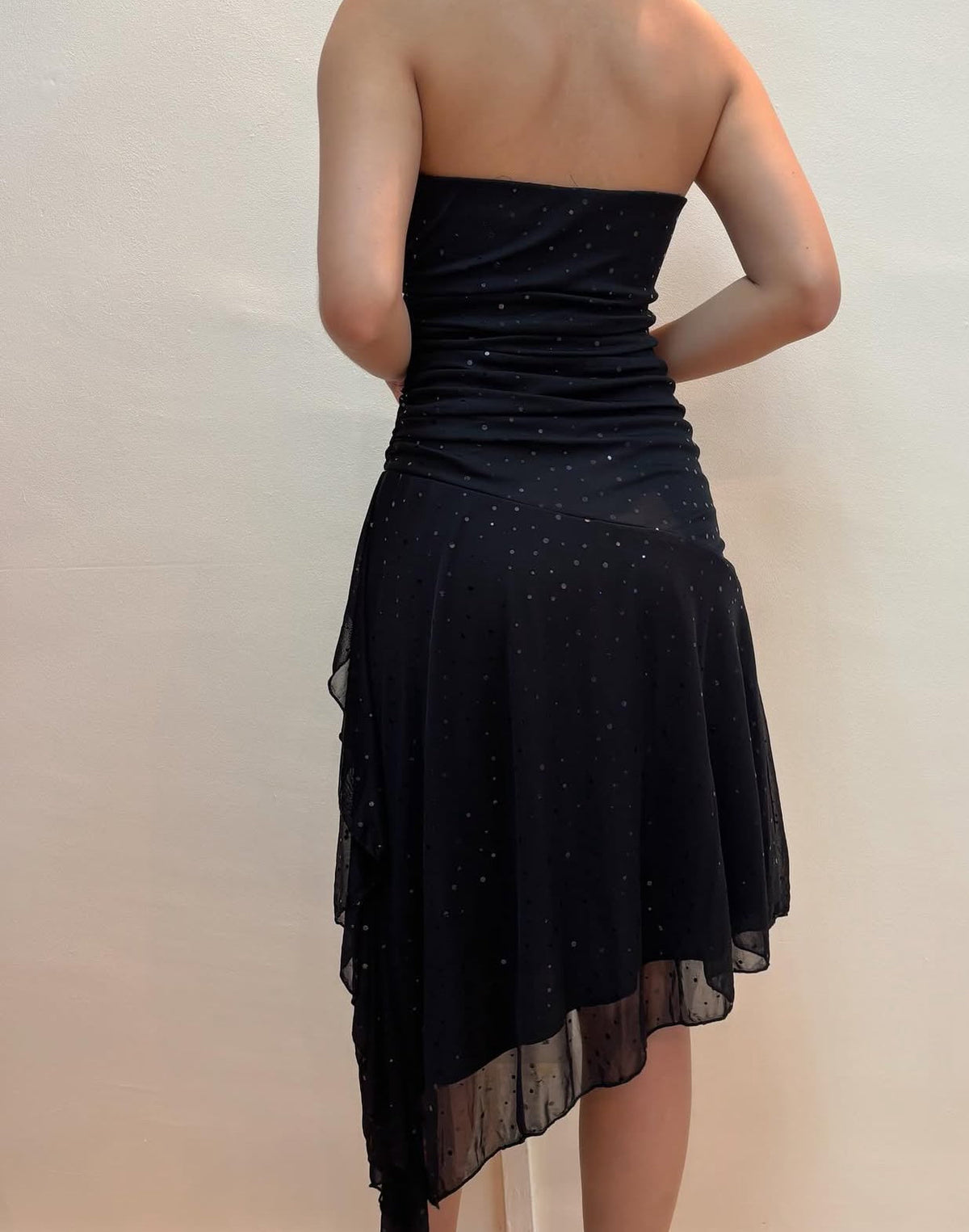 Strapless Black Homecoming Dress Sequin Party Dress