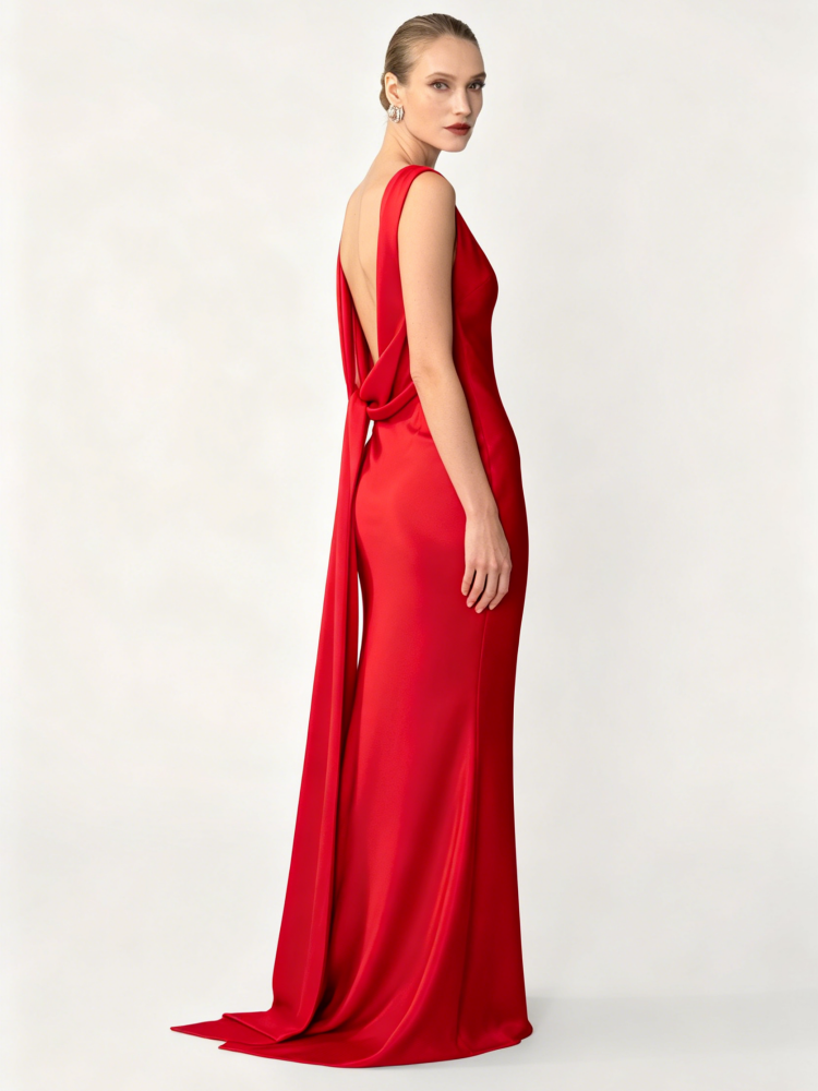 Tied & Drawn ��� Satin Gown