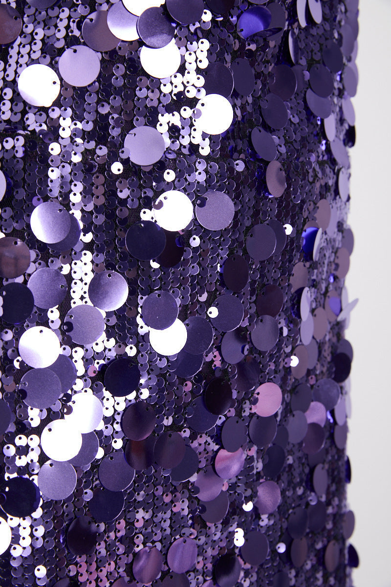 Sparkly Babe Midi Dress Purple