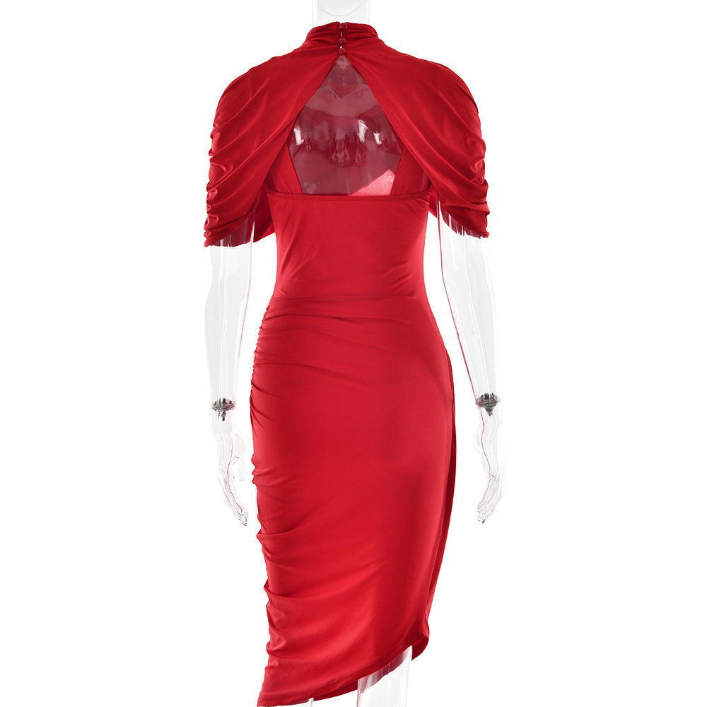Deardorff Midi Dress Red