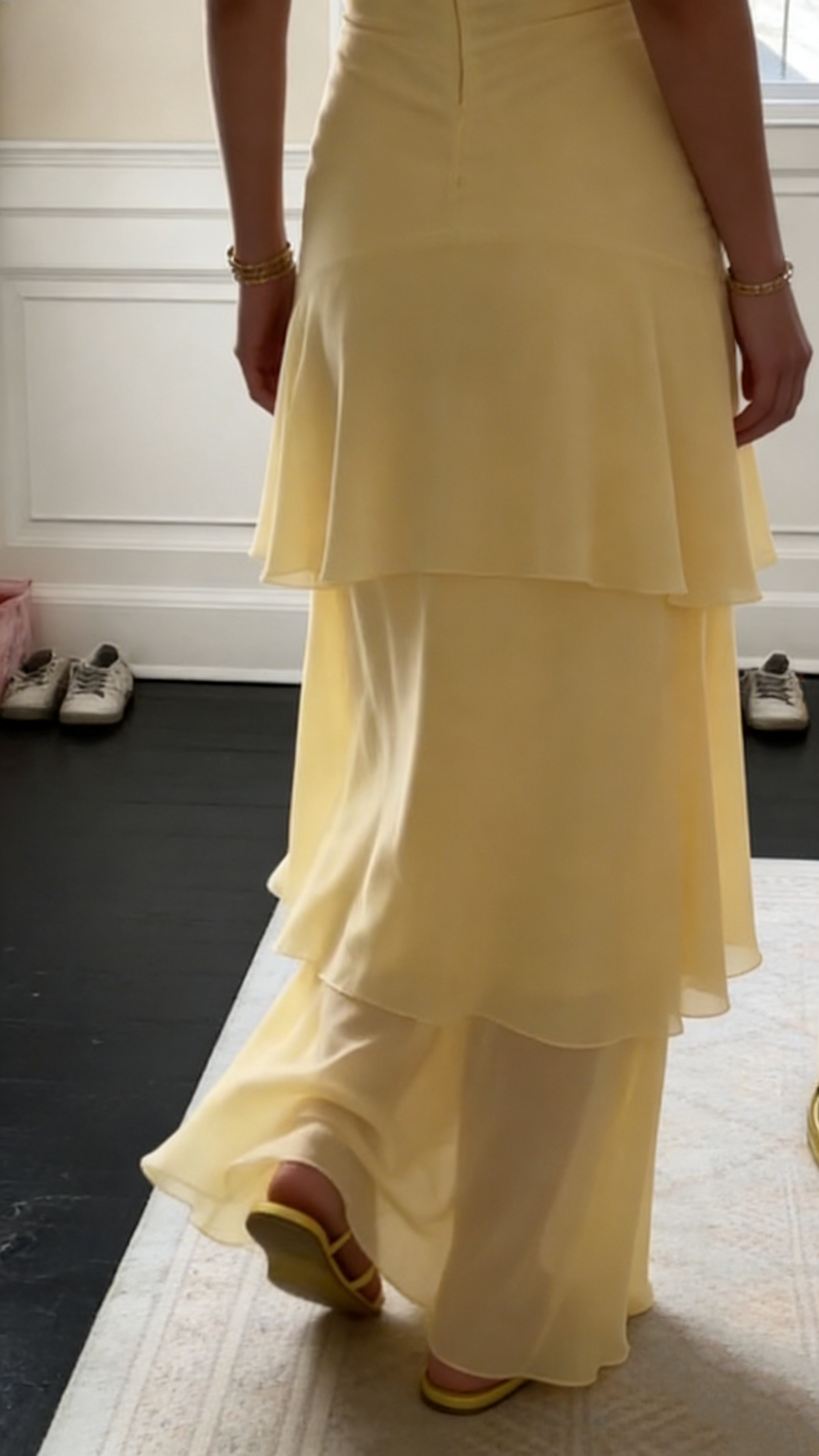 Yellow Fashion Long Prom Dress Evening Party Dresses - View 7 | VelvetHem
