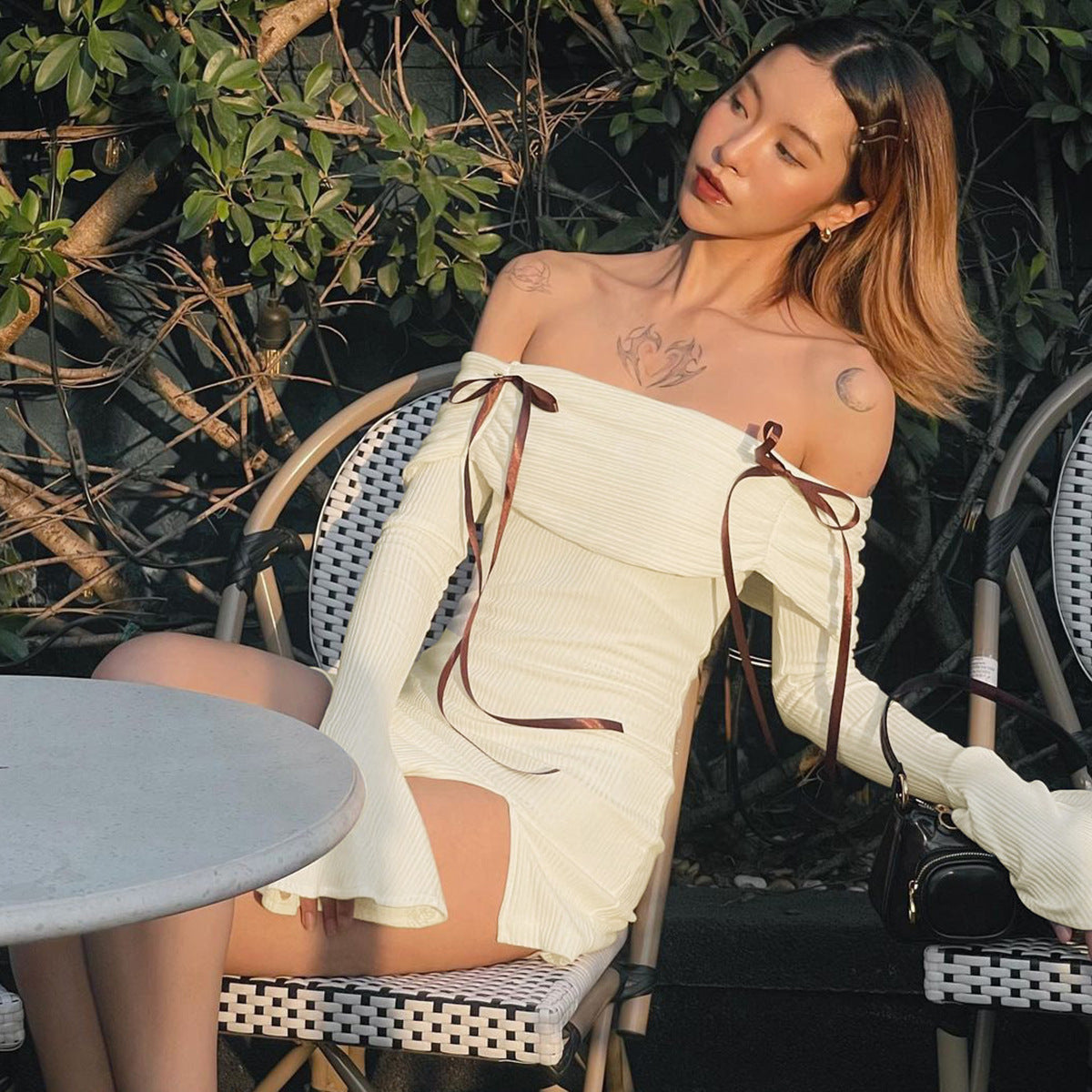 Rhode Mini Dress Apricot