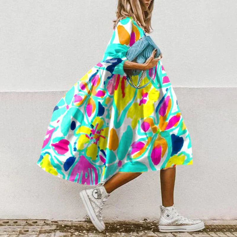 Hebe Aesthetic and Festive Printed Dress Premium Wardrobe Essential