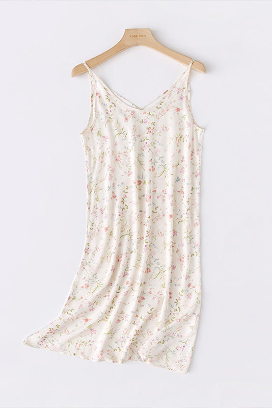 Emilia Boutique Printed Camisole Dress with Crossed Straps At the Back Chic Silhouette Collection