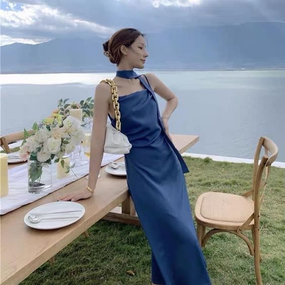 Elegant Sheath Midi-length Prom Dress,Fashion Party Gown