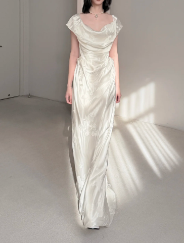 Elegant Simple Wedding Dress Formal Dress Party Dress Birthday Dress - View 2 | FashionDia