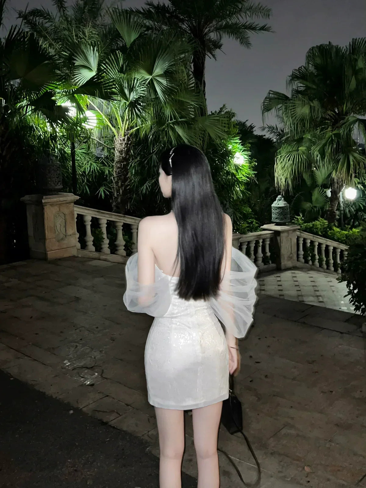 Sexy Off-the-Shoulder Shinny Short Evening Dress Cocktail Dresses Short Birthday Party Dress - View 3 | FashionDia