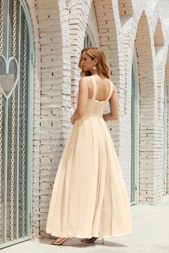 Halter Bridesmaid Dresses Formal Cocktail Prom Gown 28015 (ZD16956)