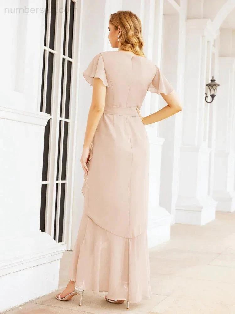 ZapDress Ruffled Bridesmaid Dresses Mermaid Formal Violin Evening Party Prom Gowns 28042 (ZD16997)