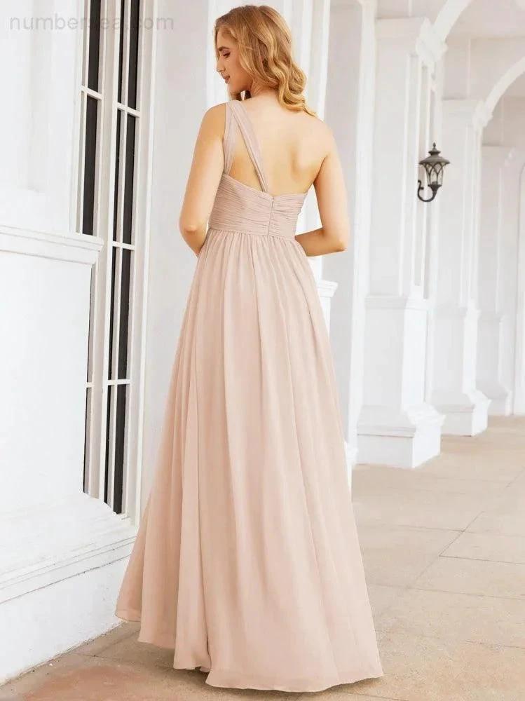 ZapDress One Shoulder Bridesmaid Dresses Long Maxi Formal Evening Party Prom Gowns 28061 (ZD17044)