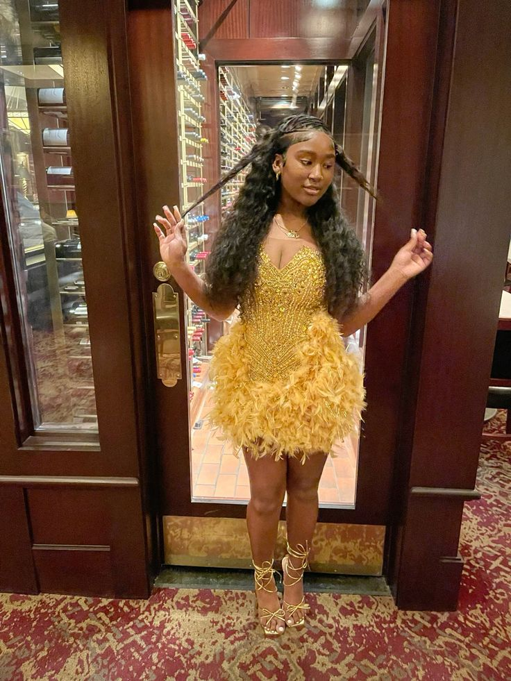 Beaded Black Girl 18th Birthday Outfit Short Prom Dress Homecoming Dress