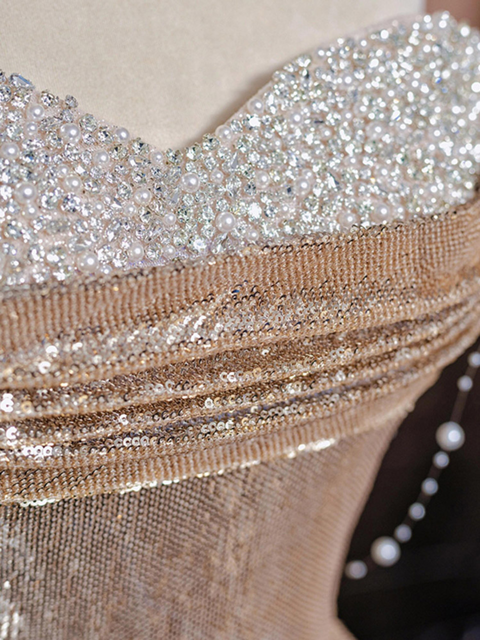 Sparkly Mermaid Sequins Sweetheart Prom Dress Evening Dress Y7612 - View 3 | VelvetHem