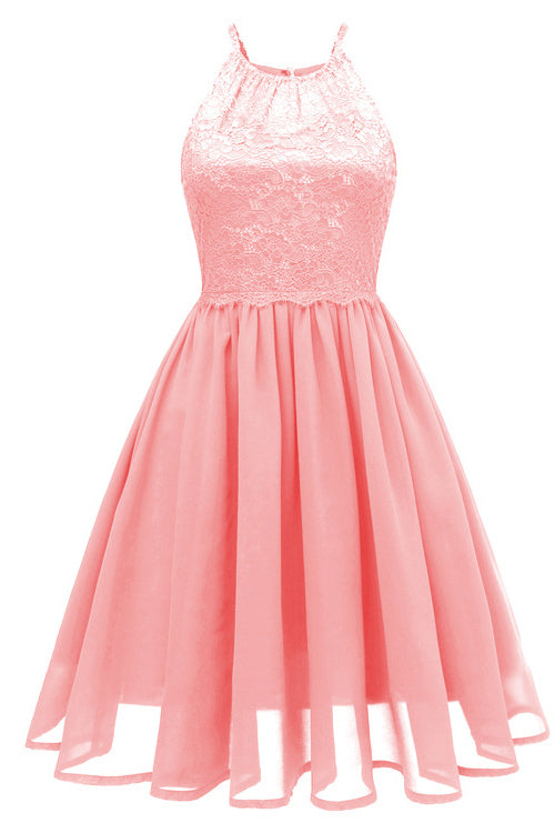 Pink Cut Out A-line Homecoming Dress - Fashionpara