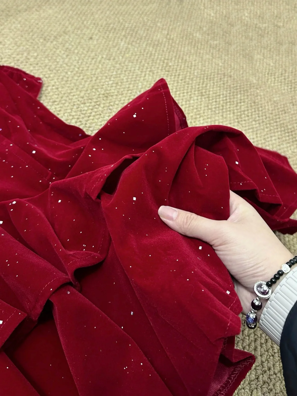 Charming Burgundy Strapless A-Line Layered Short Prom Dress Formal Homecoming Dress Birthday Outfits - View 3 | FashionDia
