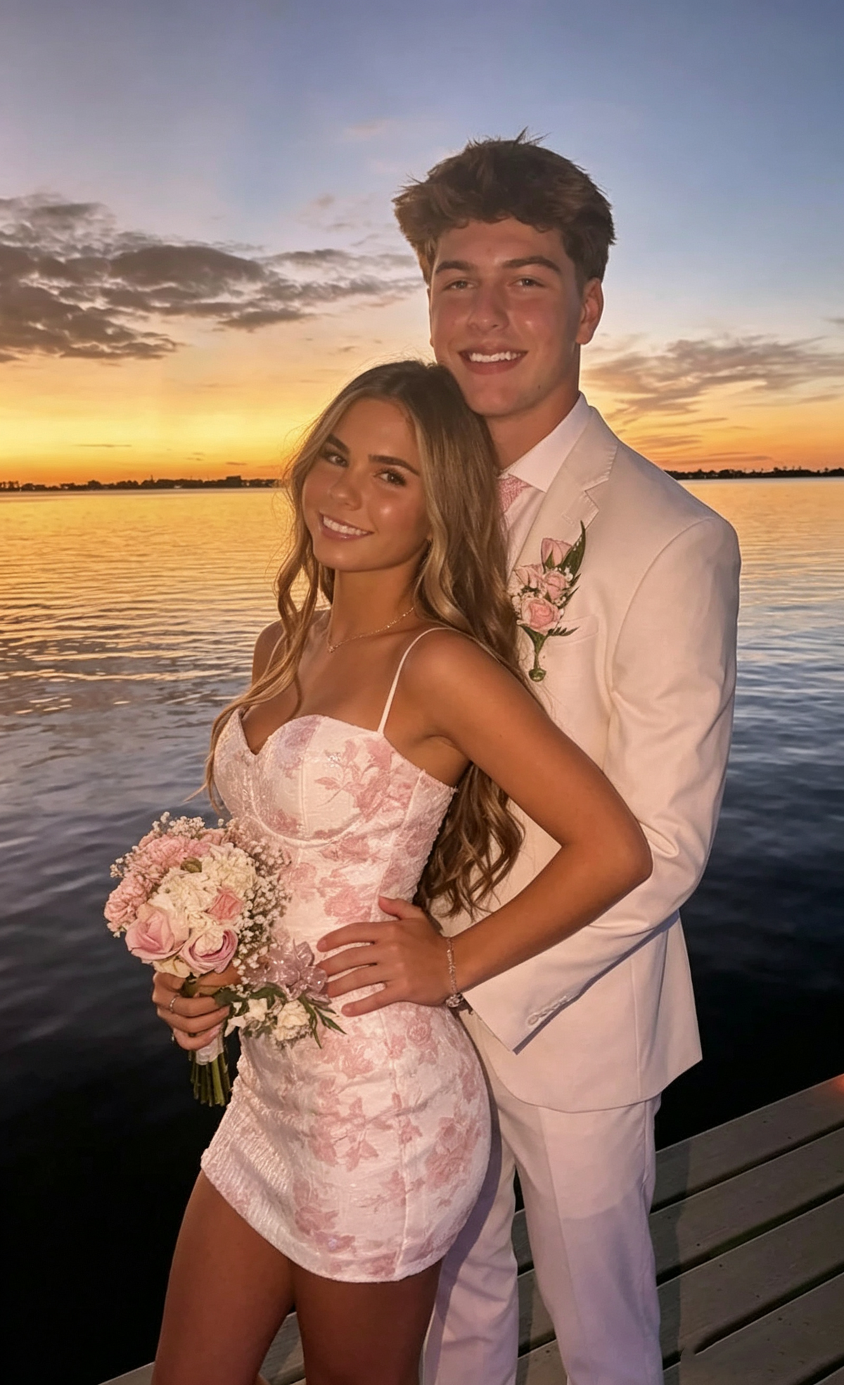 Pretty Pink Satin Floral Sheath Short Graduation Homecoming Dress Spaghetti Straps Short Party Dress D4296