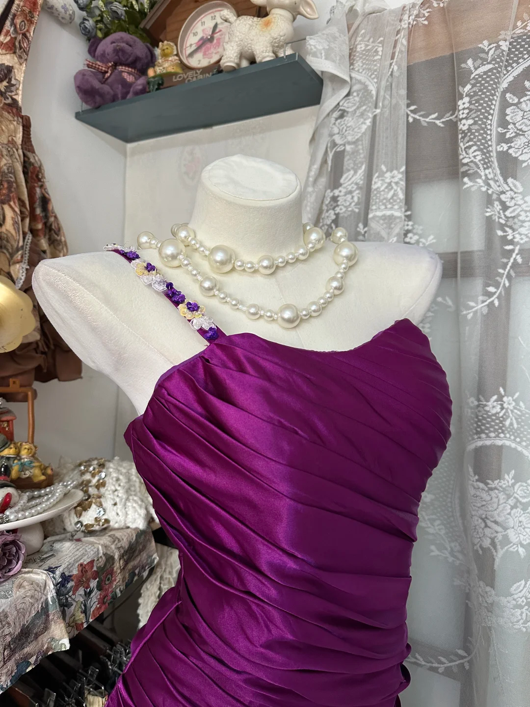 Fuchsia Mermaid Long Prom Dress Satin Evening Dress J8811