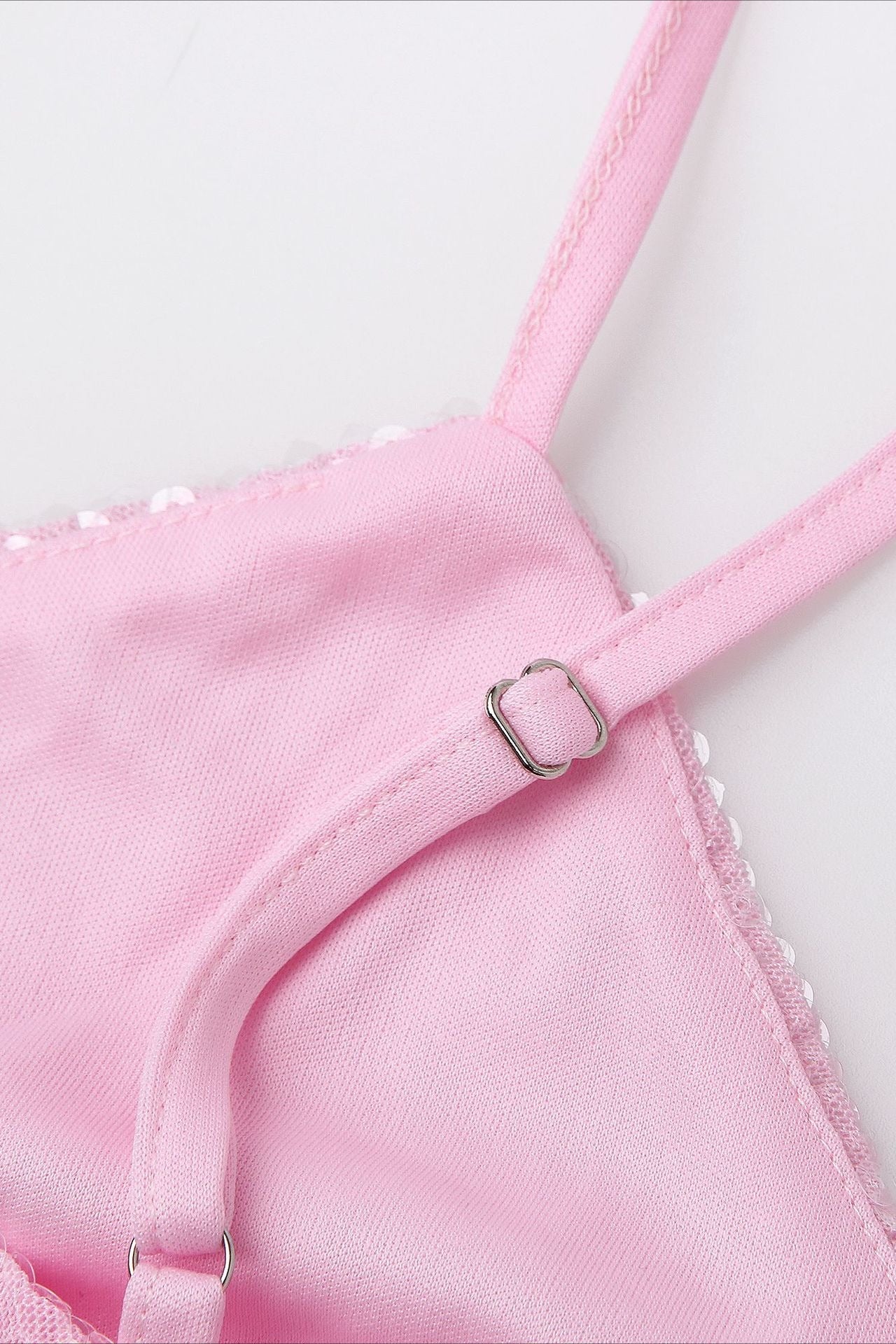 Minimalist Pink Sequin V Dress for Modern Fashion Wear Boutique Fashion Style
