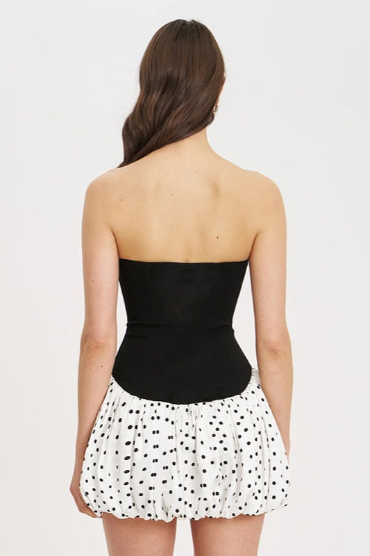 Fl Polka Dots Dress with Relaxed Fit and Streetwear Style