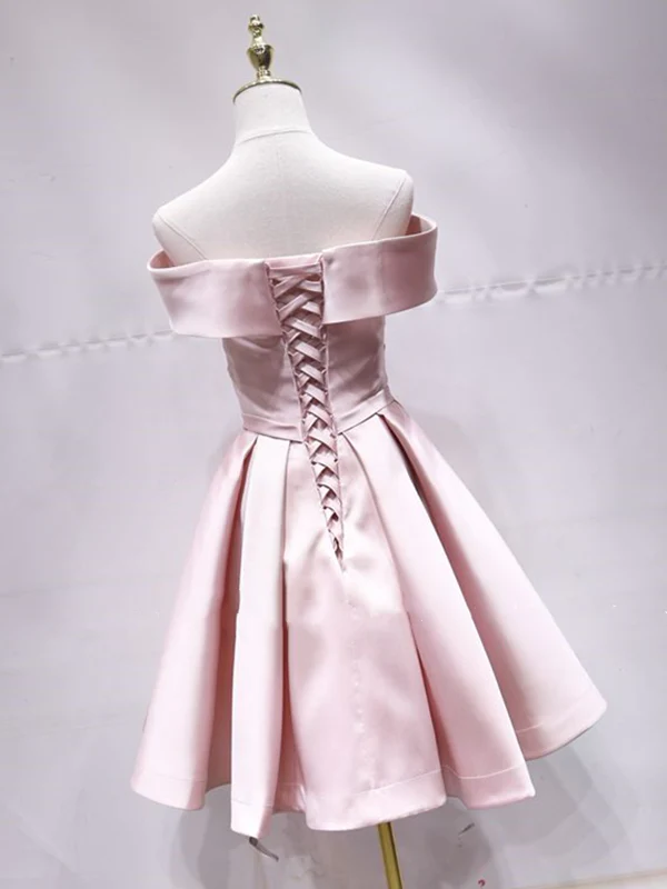 Off Shoulder Short Homecoming Dress Girls Junior Short Prom Gown C1133