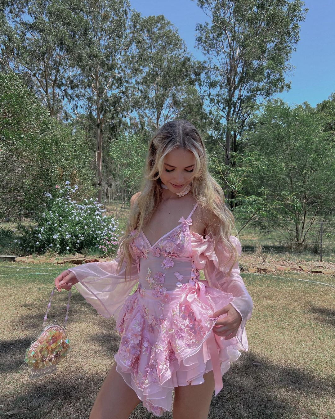Pretty Pink Organza Appliques A Line Short Graduation Homecoming Dress Birthday Outfits
