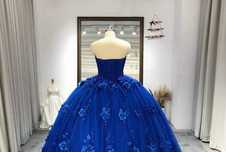Royal Blue Quinceanera Dress Ball Gown With Appliques Sweet 16 Dress - View 2 | FashionDia