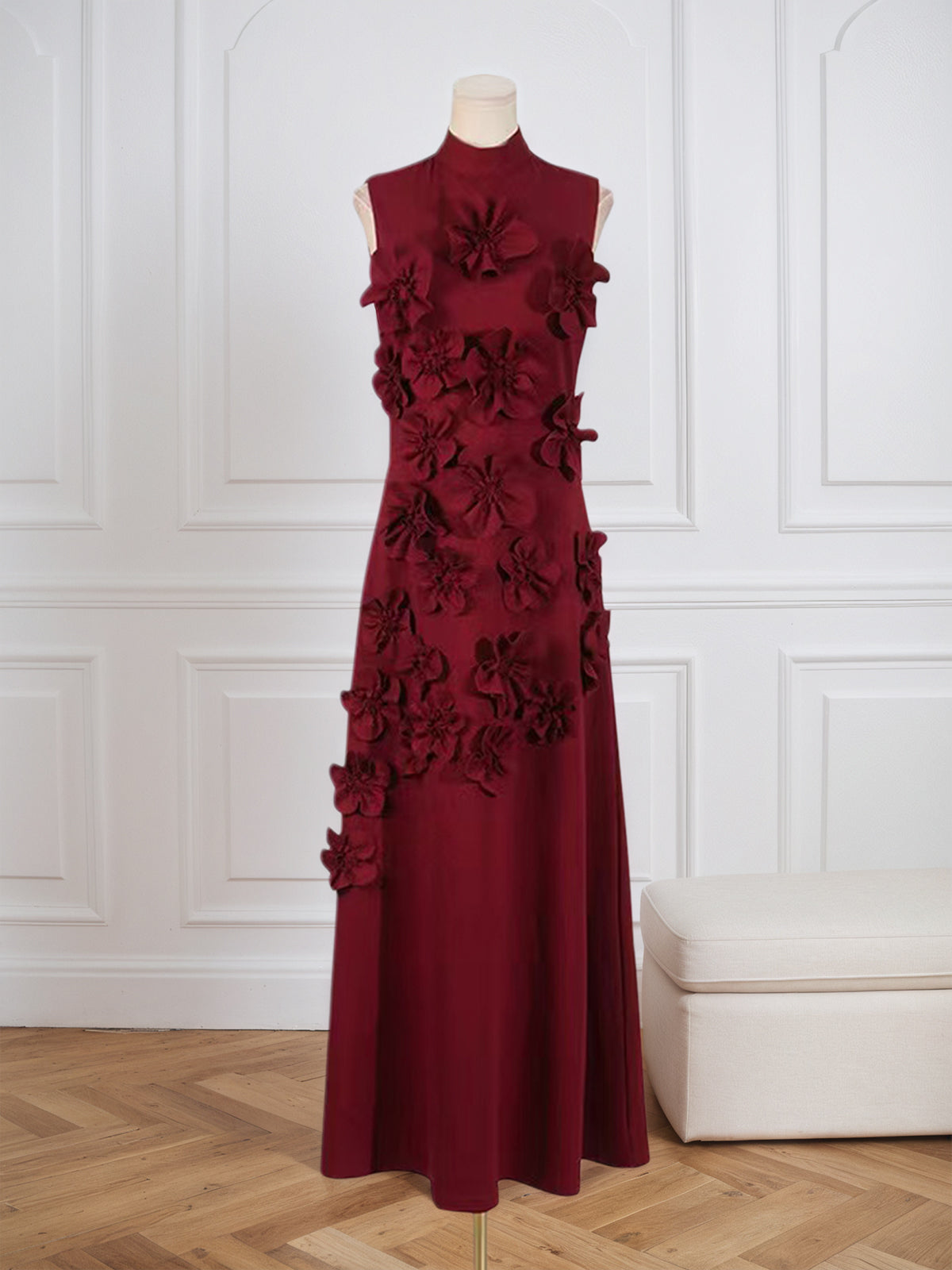 Hank Flower Embellished Maxi Dress